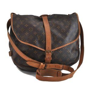 Auth Louis Vuitton Saumur 35 Shoulder #50109L28B